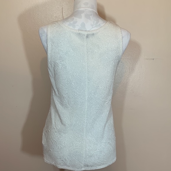 ONYX Nite Sleeveless White V-Neck w/BLING - Picture 5 of 7